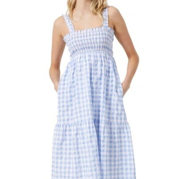 French Connection Ezeke Poplin Midi Dress - Picture 1 of 6